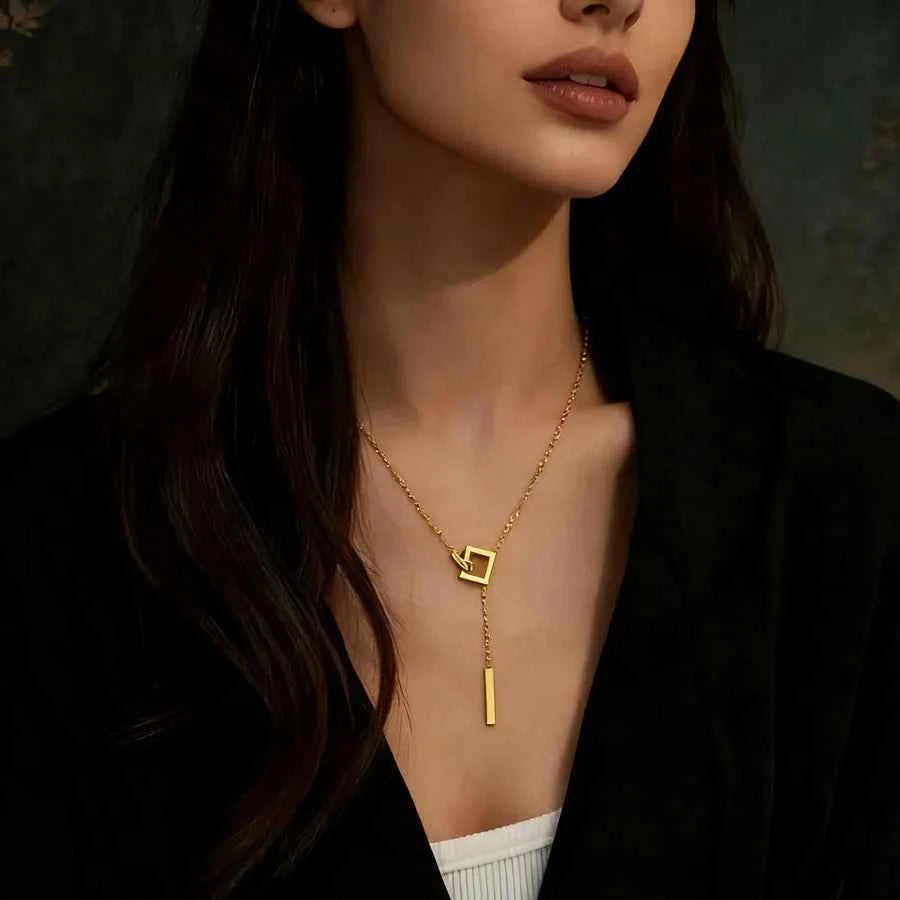 Elegant Gold Y-Shaped Necklace for Women