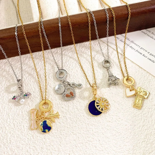 Global Travel Pendant Necklace for Women