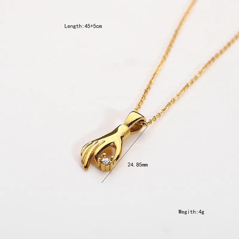 Gold Sun & Moon Pendant Necklace NX-022