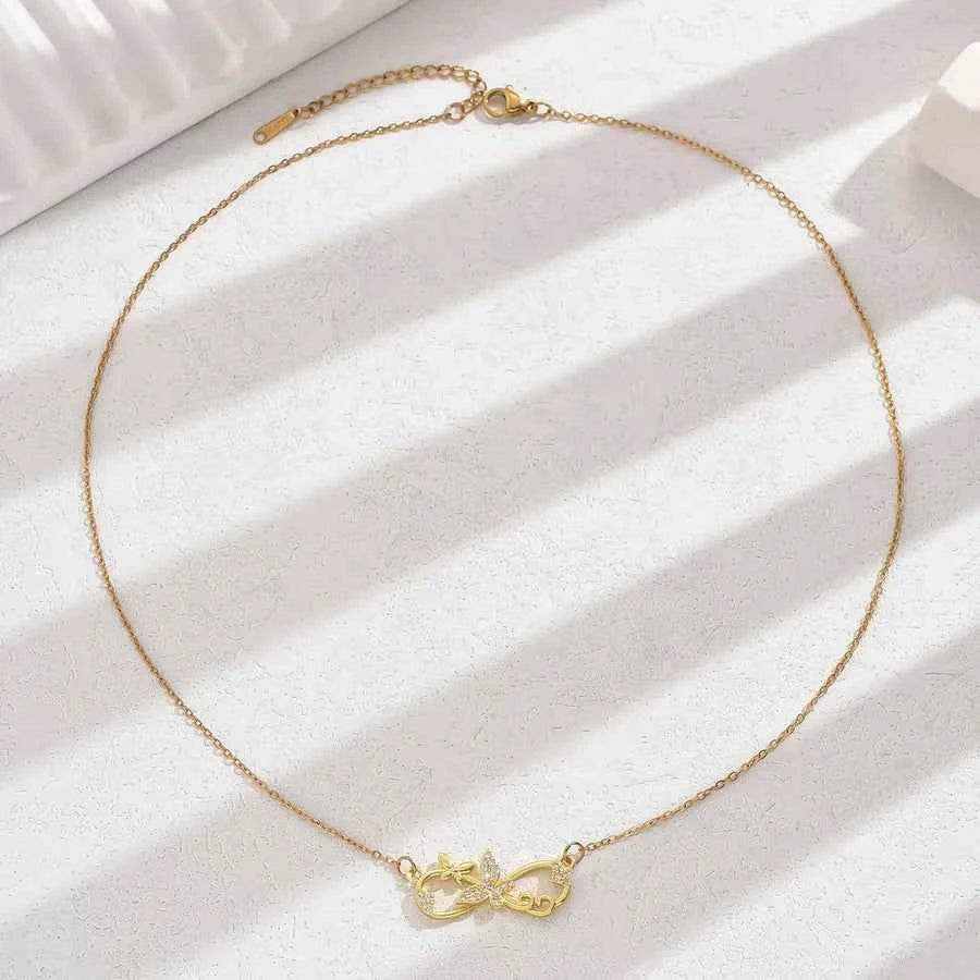 18K Gold Butterfly Pendant Necklace