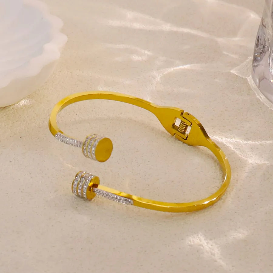 18K Gold Plated Star & Snake Stainless Steel Bracelet Average Size Gold Style 44