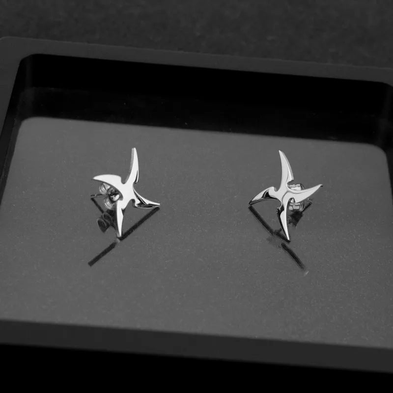 Stainless Steel Windmill Earrings