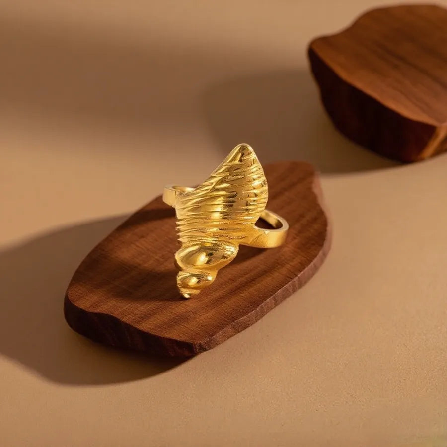 Hollow Seahorse Ring in Stainless Steel