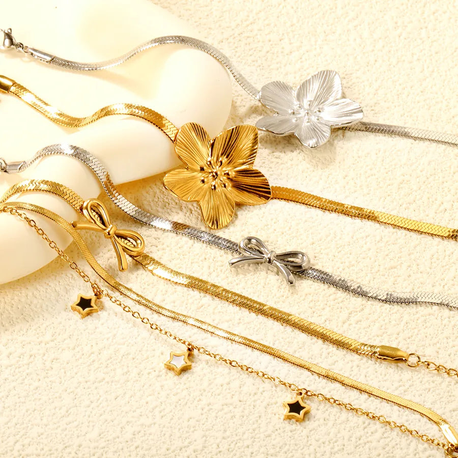 Boho Star & Bow Stainless Steel Bracelet