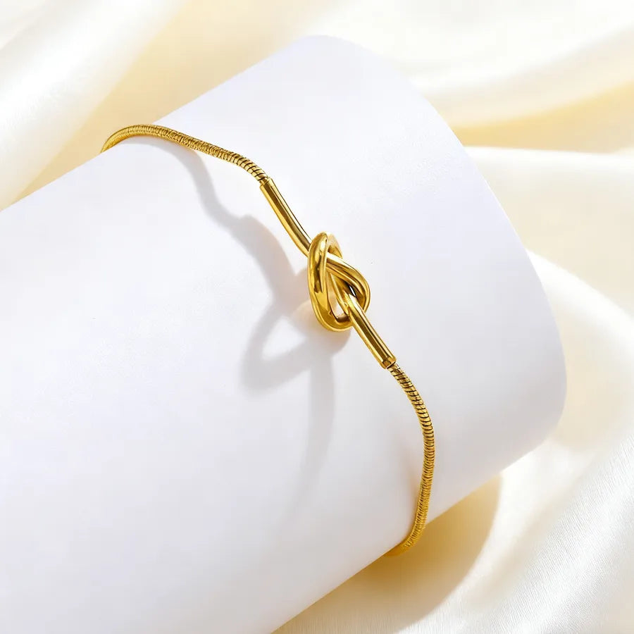 18K Gold Knot Stainless Steel Bracelet