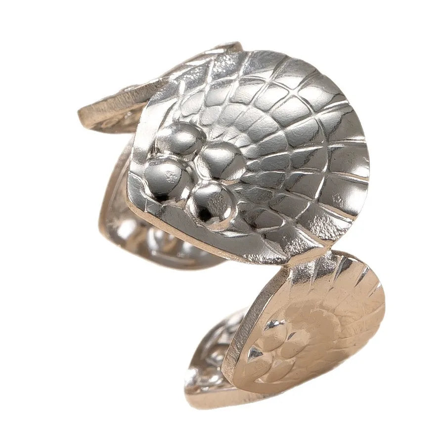 Geometric Stainless Steel Open Ring