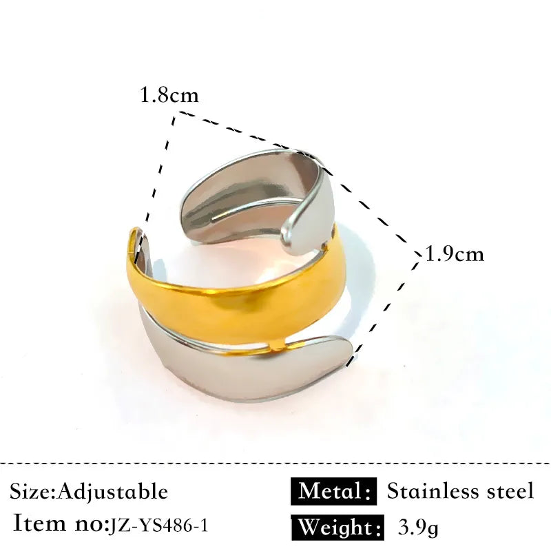 Unisex Geometric Titanium Steel Ring