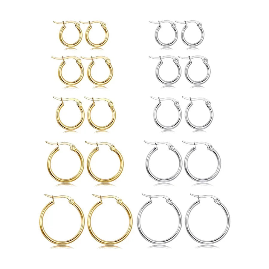 Unisex Large Geometric Hoop Earrings