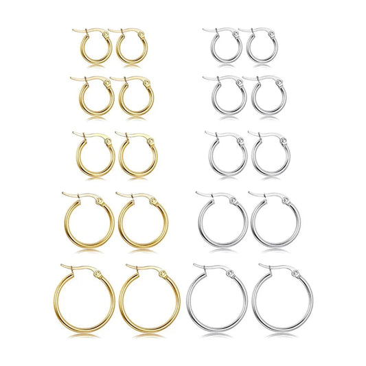 Unisex Large Geometric Hoop Earrings