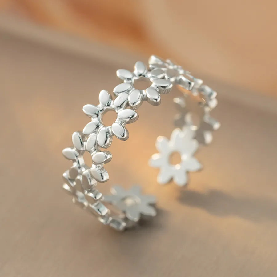 Geometric Titanium Steel Open Ring K358 Steel Color Ring Open