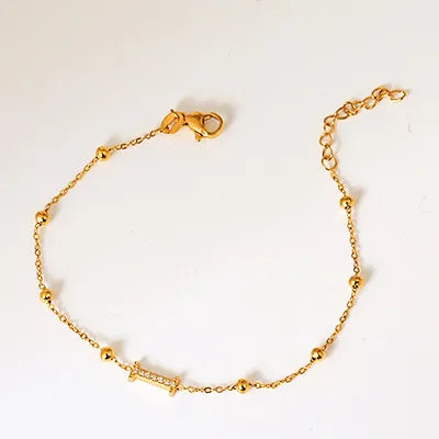 Elegant Letter Bracelet in 304 Stainless Steel Gold Letter [I] Bracelet B0021IG