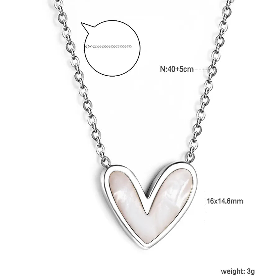 Heart Cross Stainless Steel Necklace NE2B080AS