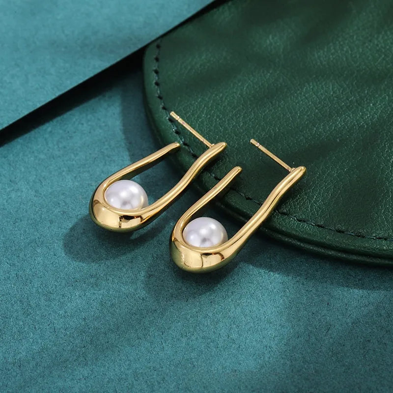 Bold Titanium Steel Large Hoop Earrings ES003