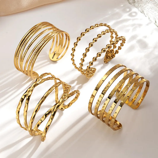 18K Gold Plated Stainless Steel Bangle