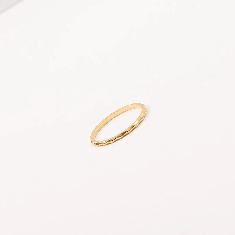 18K Gold Plated Geometric Titanium Steel Ring