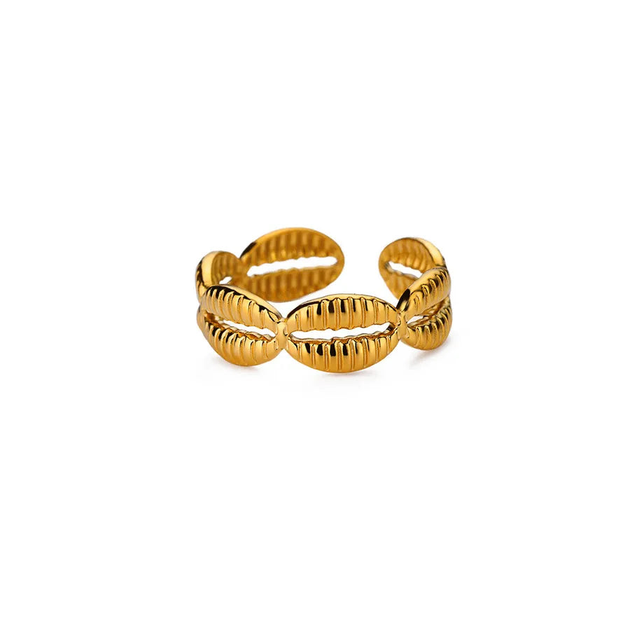 Gold Starfish Adjustable Ring – Stainless Steel 22