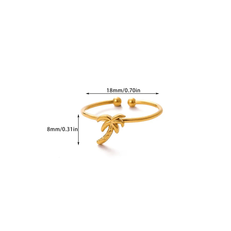 Gold Geometric Floral Statement Ring for Women Average Size 1