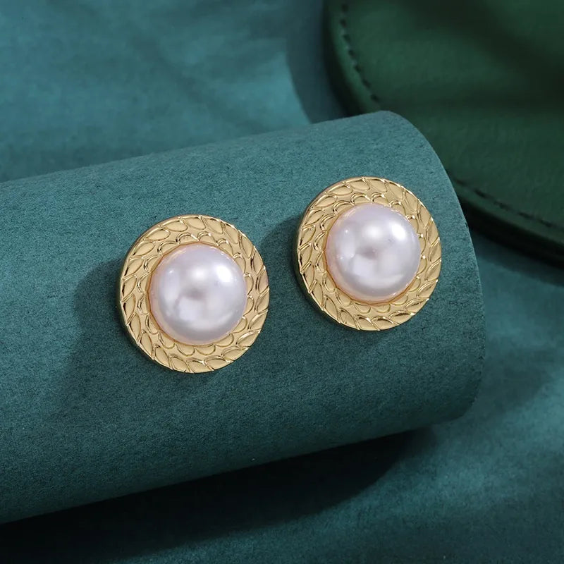 Bold Titanium Steel Large Hoop Earrings ES046