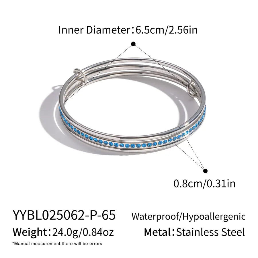 Gold Zircon Geometric Link Bracelet for Women Gold YYBL025062-P-65