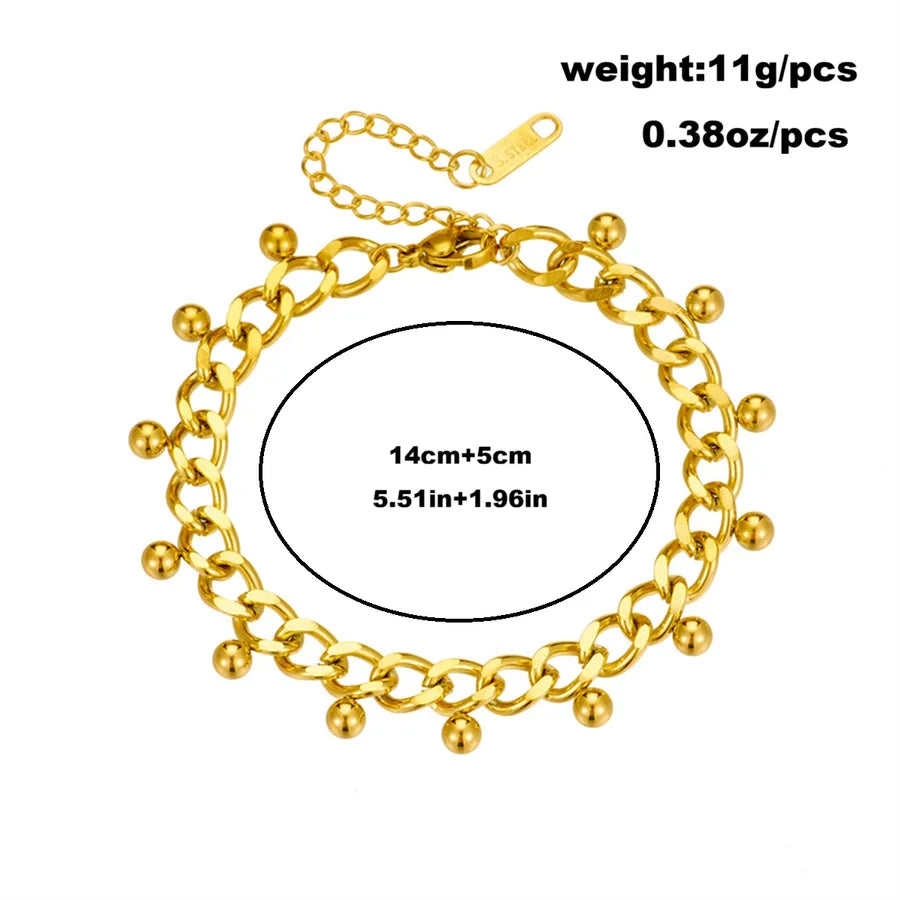 18K Gold Plated Stainless Steel Chain Set
