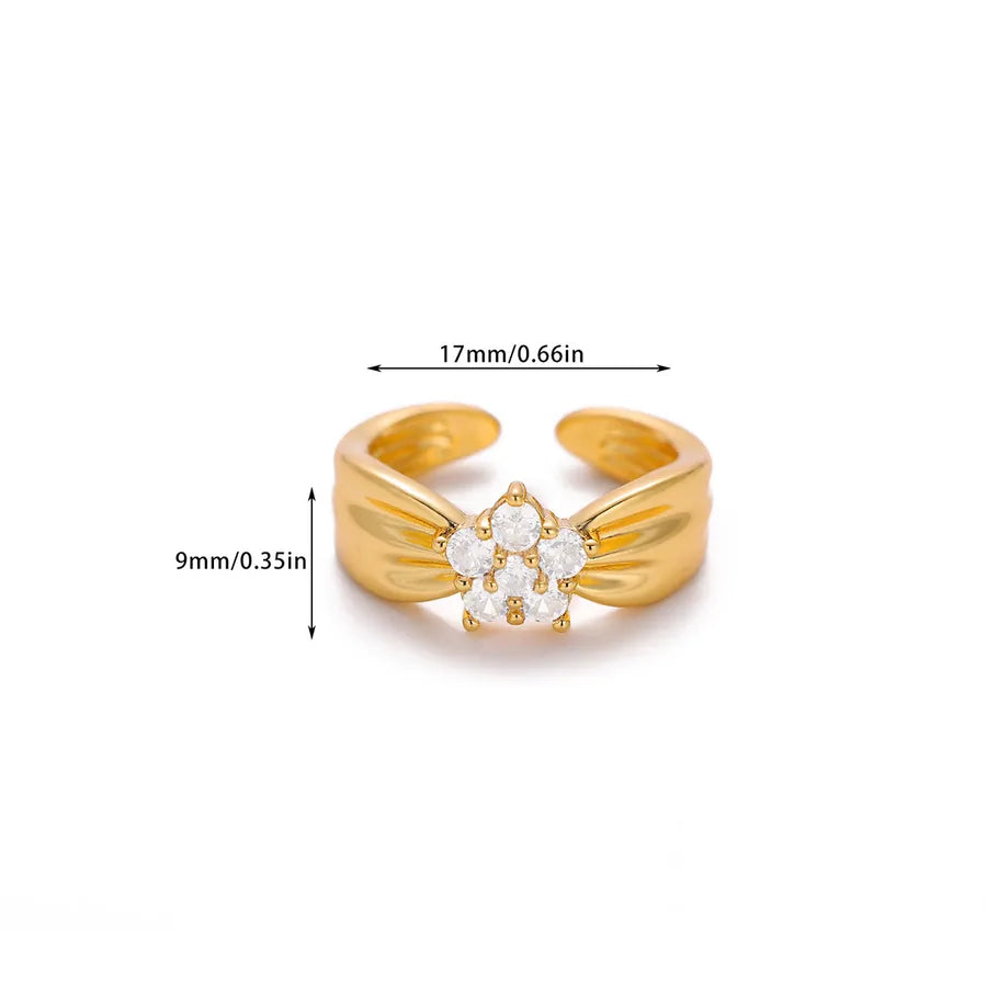 Elegant Heart-Shaped Zircon Ring for Women Average Size 3