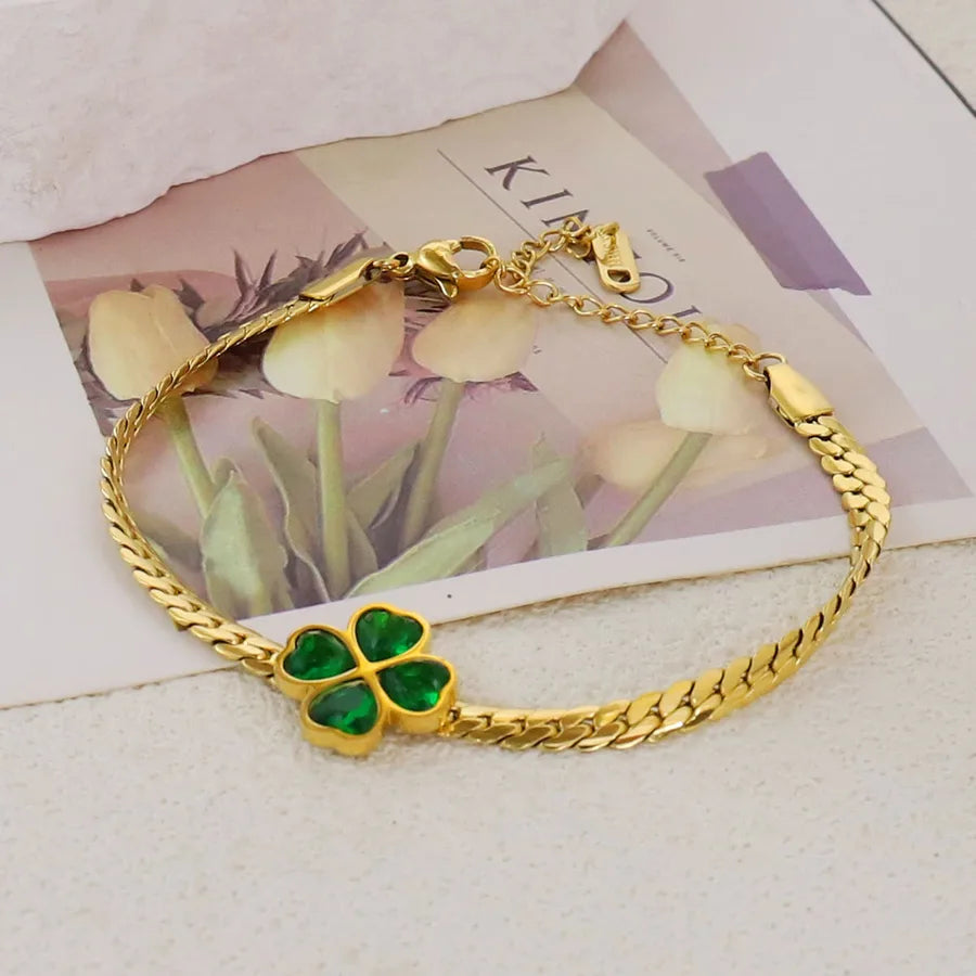 Gold Plated Stainless Steel Asymmetric Bracelet Average Size Gold Style 44