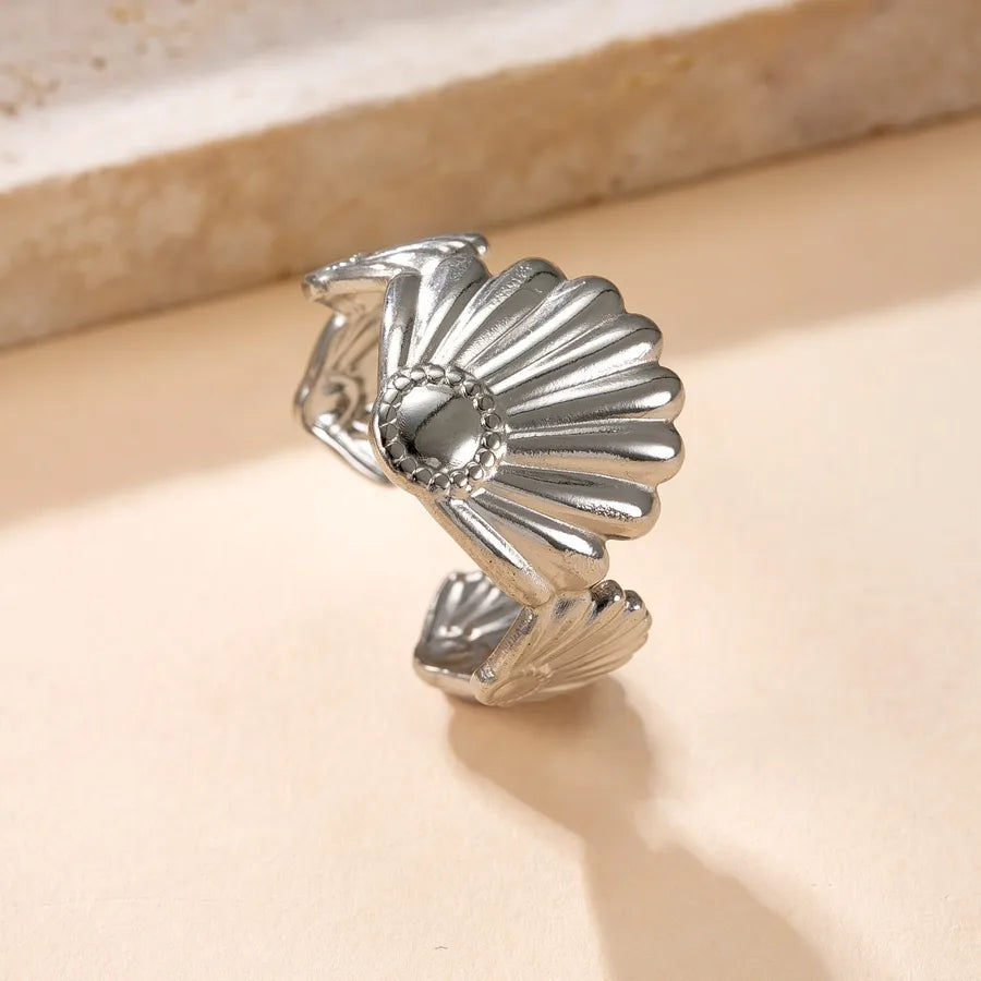 Geometric Stainless Steel Open Ring Average Size YYJZ281S