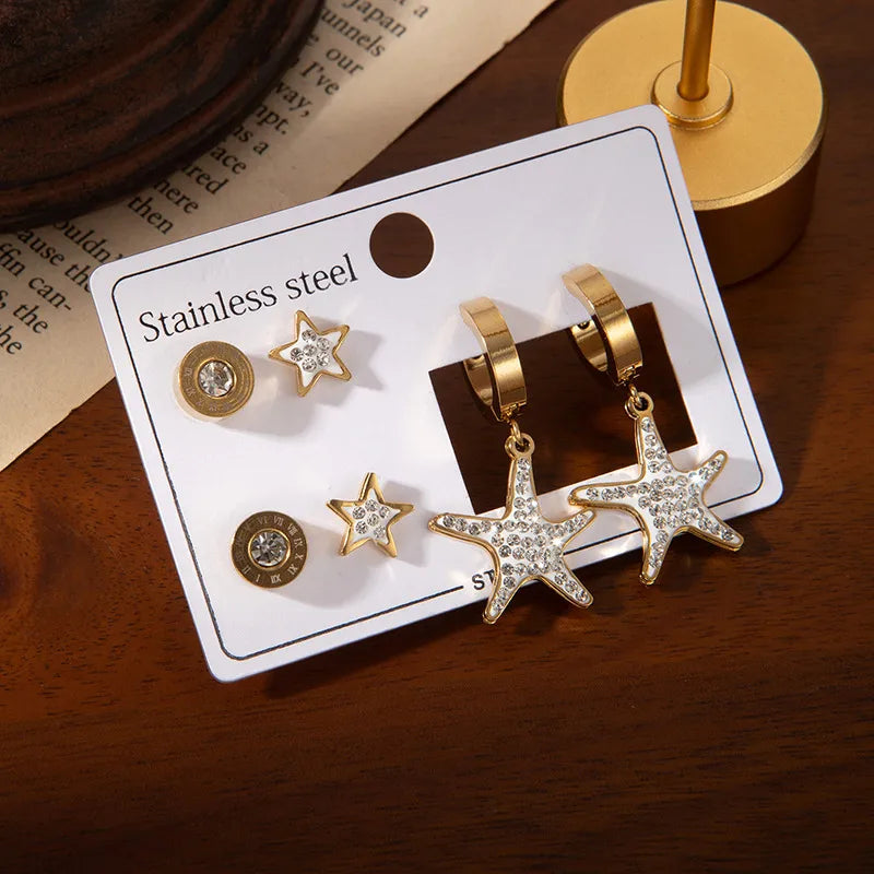 Titanium Steel Heart Earrings for Women