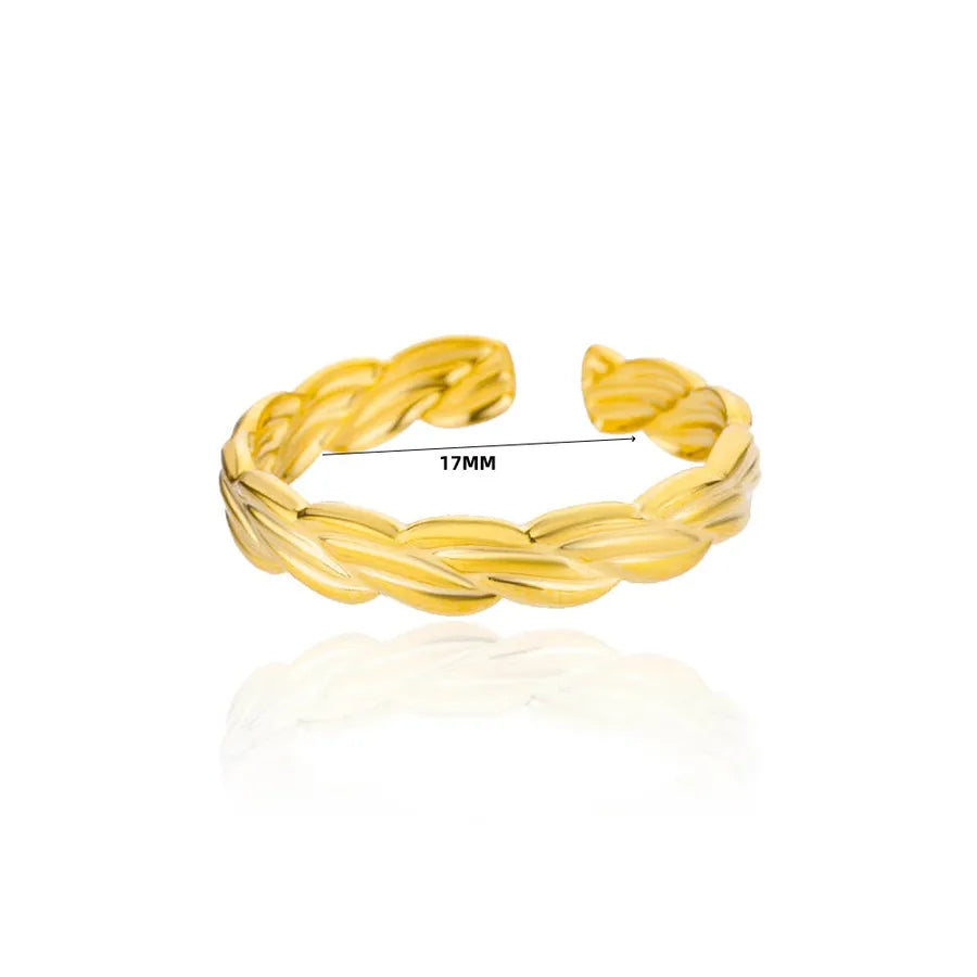 18K Gold Plated Geometric Zirconia Ring
