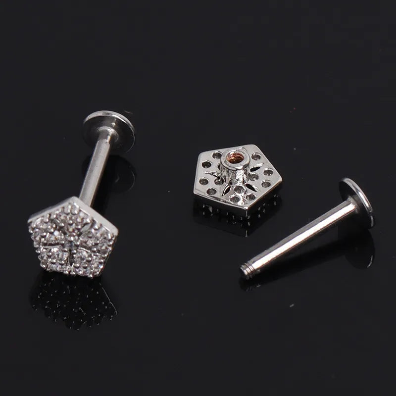 Geometric Star Stainless Steel Cartilage Earring