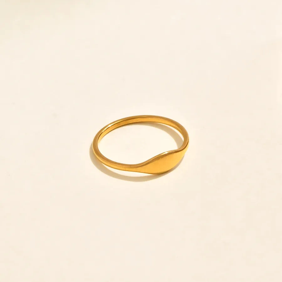 18K Gold Plated Twisted Braid Zircon Ring Gold 2