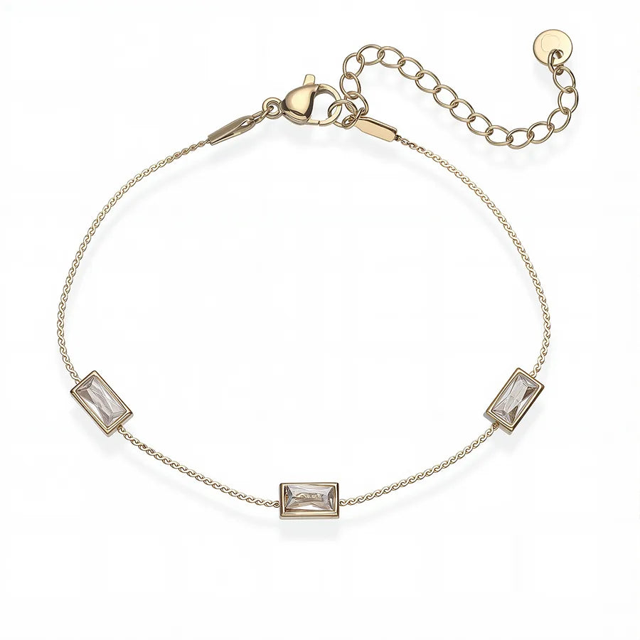 18K Gold Plated Zircon Bracelet for Women 32371