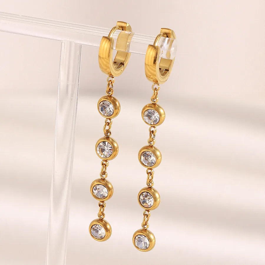 18K Gold Plated Stainless Steel Tassel Earrings