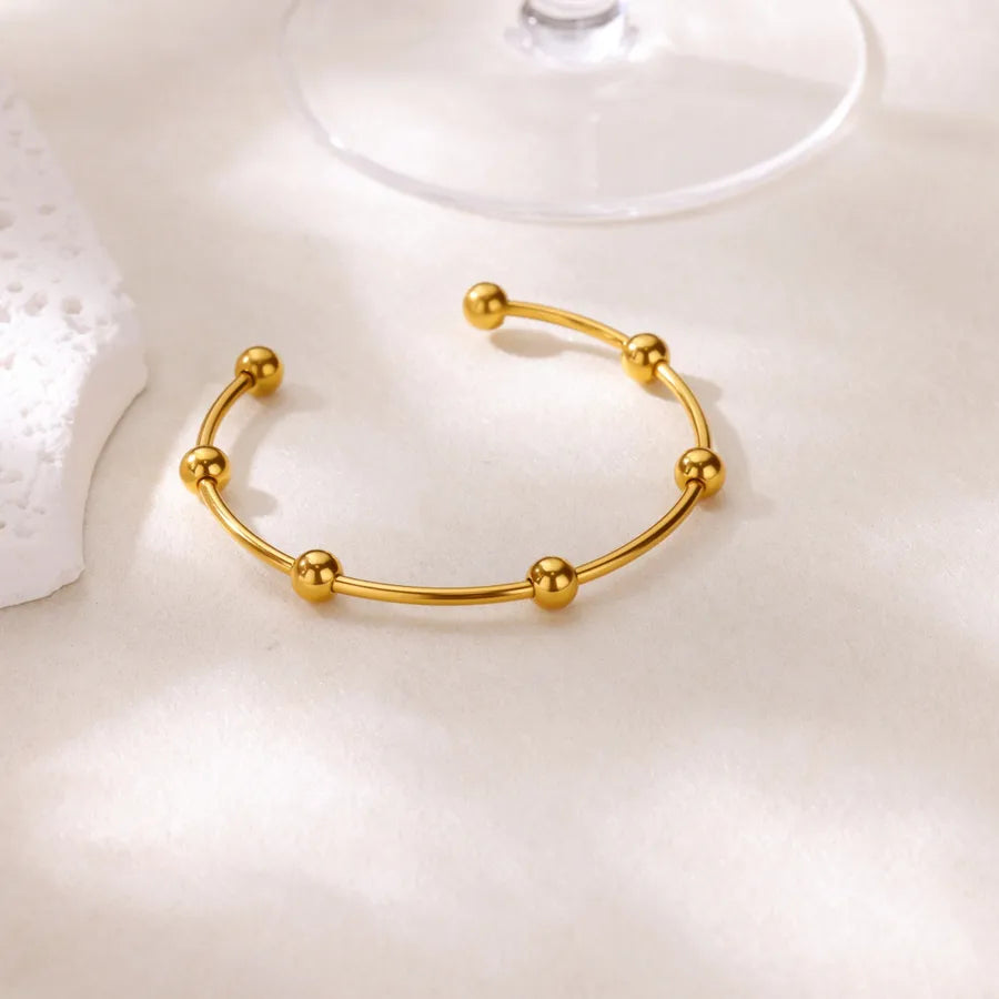 18K Gold Plated Stainless Steel Open Bangle