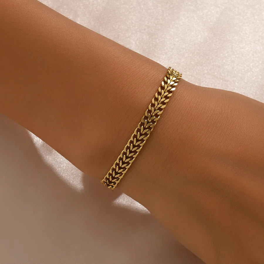 Gold Minimalist Chain Bracelet for Women
