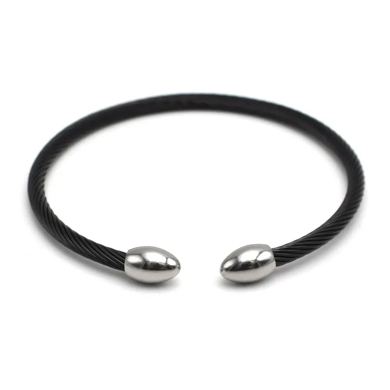 3mm Titanium Steel Rope Bracelet – Gold Plated