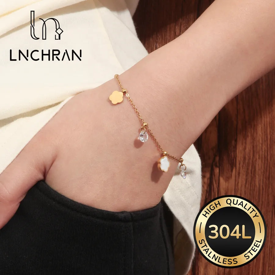 Gold & Silver Clover Bracelet for Women