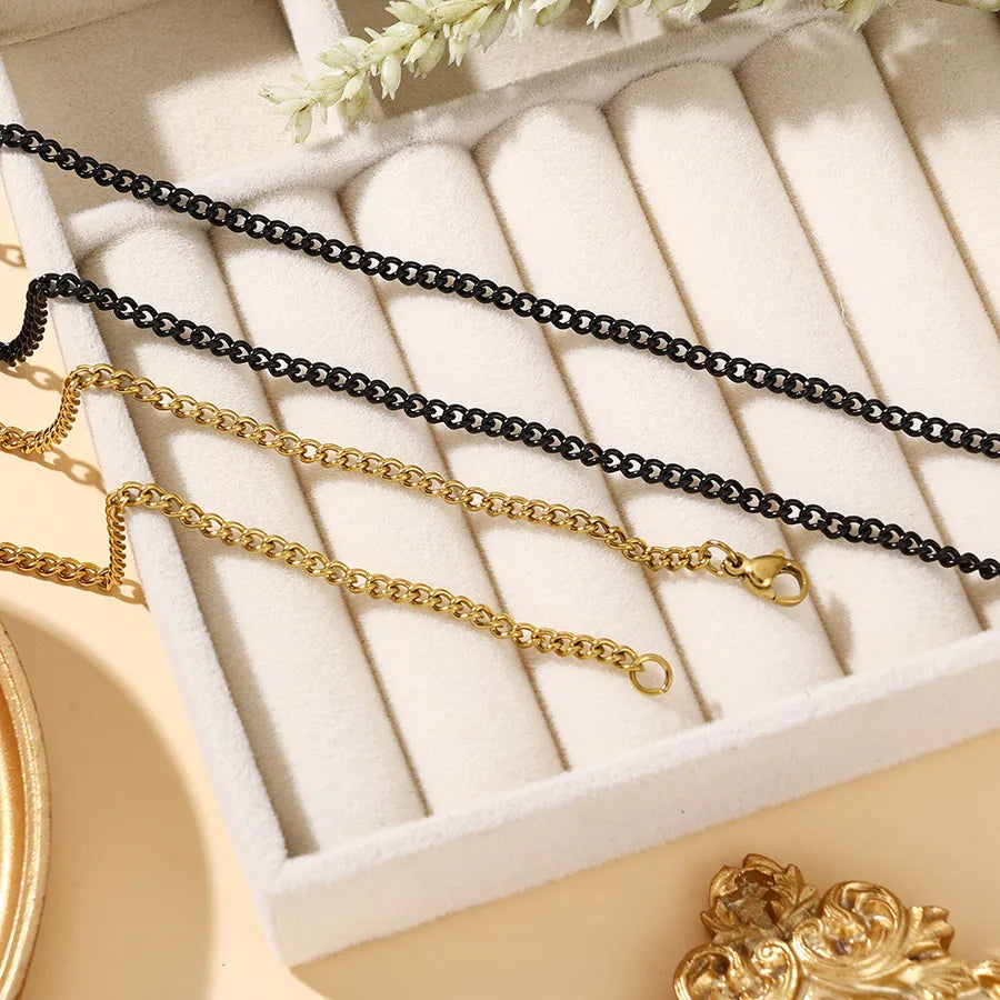 18K Gold Plated Geometric Stainless Steel Chain