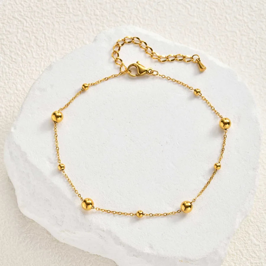 Gold Plated Stainless Steel Cross Anklet