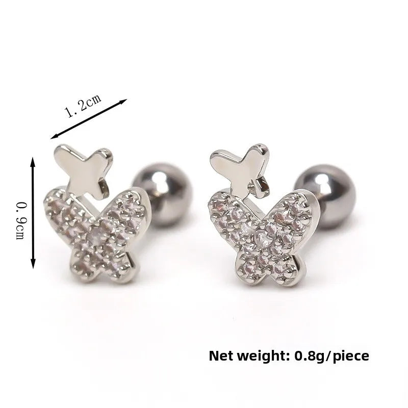 Stainless Steel Butterfly Ear Cuffs