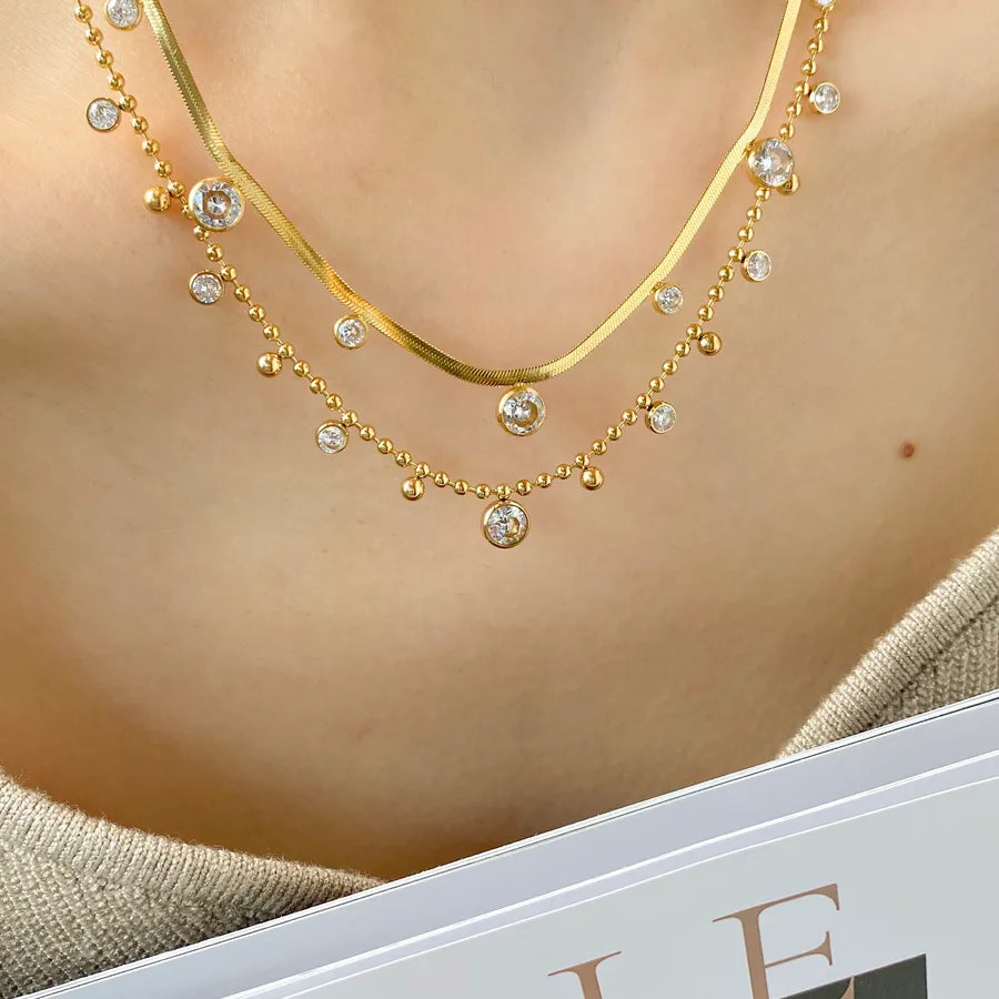 Minimalist Gold Titanium Steel Chain Necklace