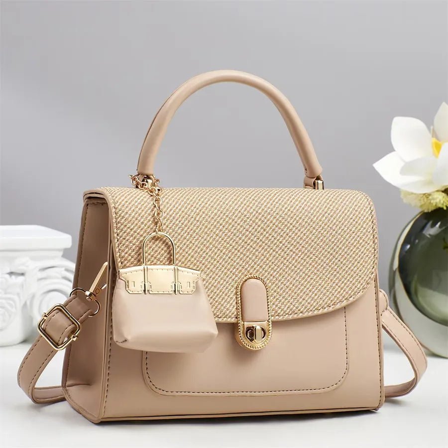 Retro PU Leather Crossbody & Shoulder Bag Set