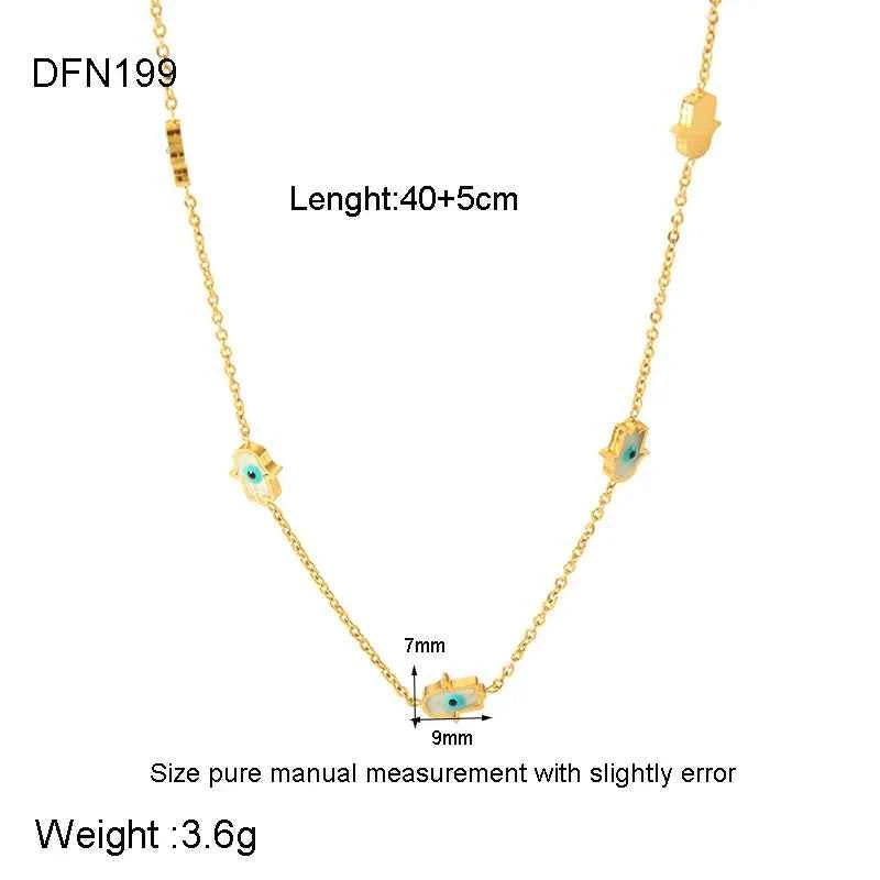 Boho Blue Eye Bracelet & Necklace Set – Gold Plated