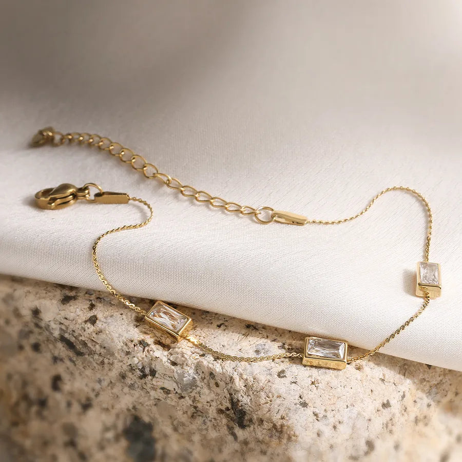 18K Gold Plated Zircon Bracelet for Women