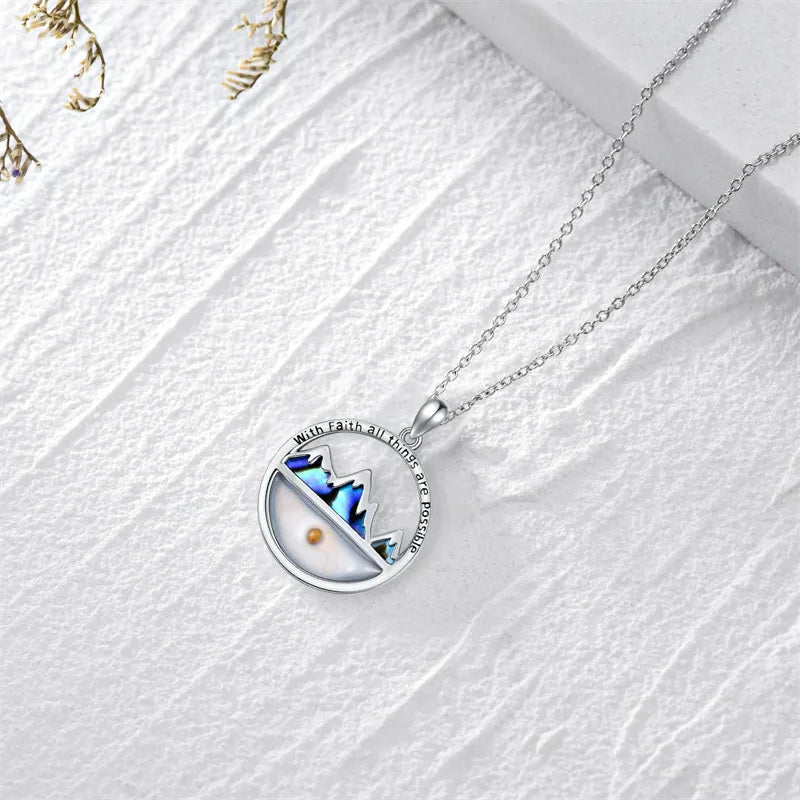 Minimalist Faith Mountain Necklace – Stainless Steel