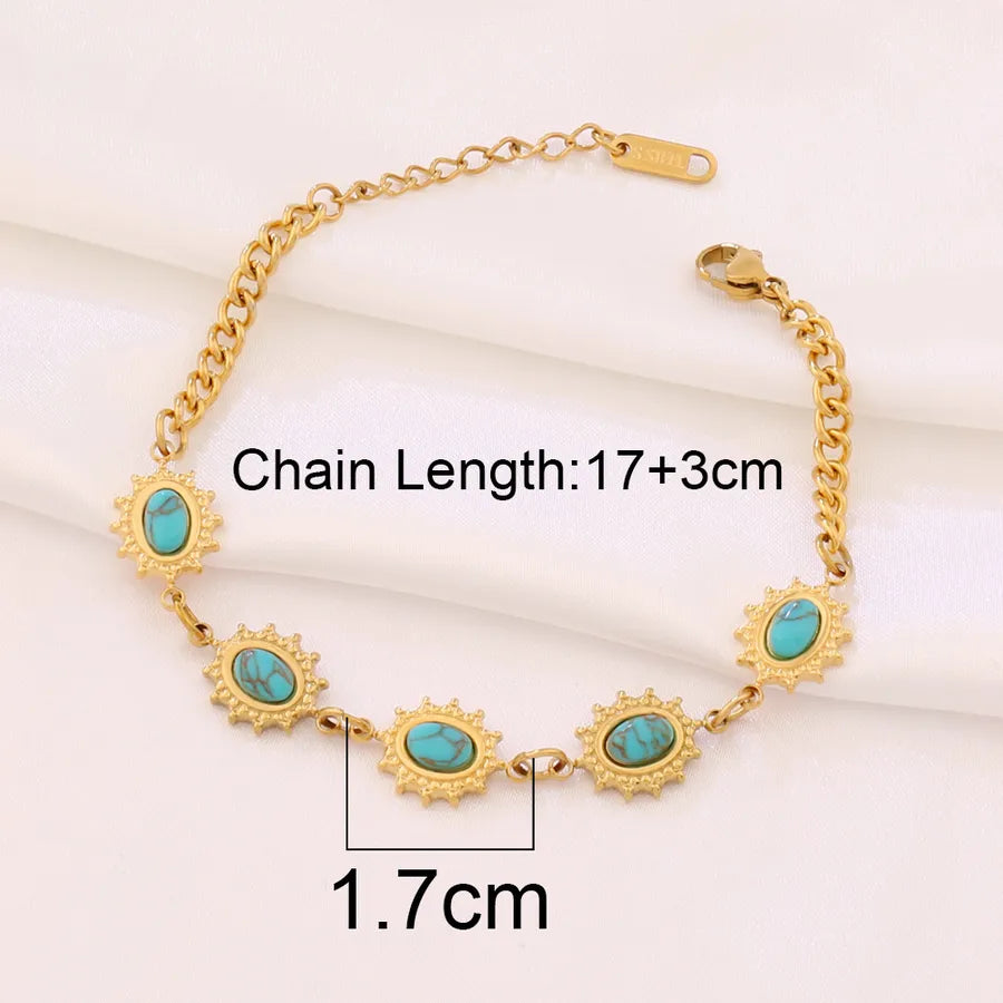 Blue Lapis Lazuli Stainless Steel Bracelet