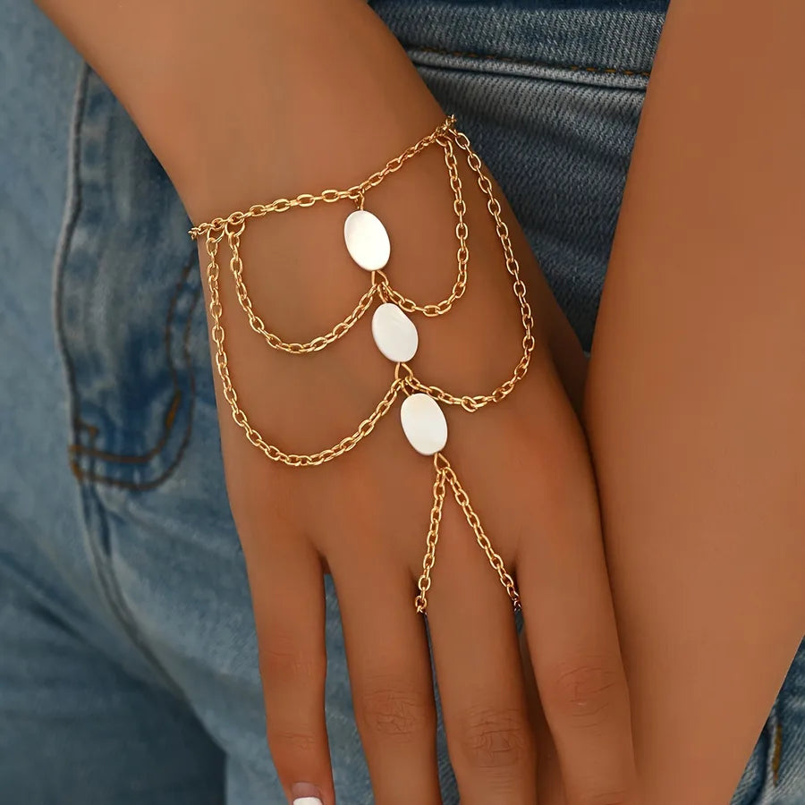 Shell Mesh Finger Bracelet for Women