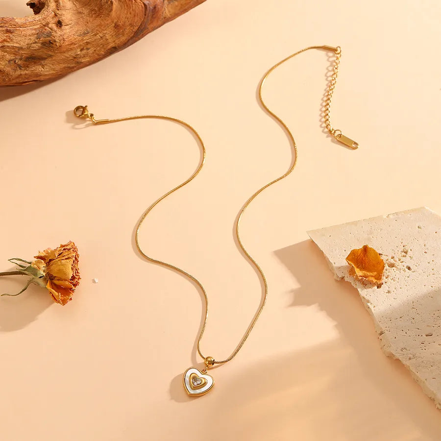 18K Gold Plated Heart Pendant Necklace