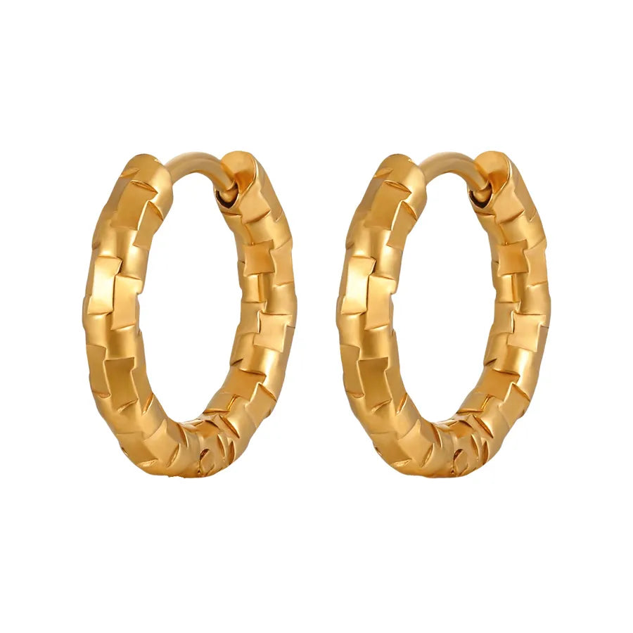 18K Gold Plated Titanium Steel Geometric Earrings