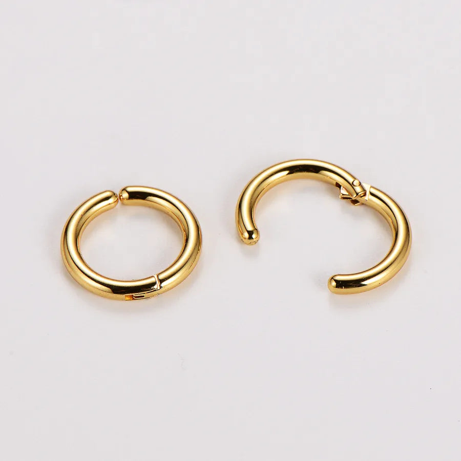 18K Gold Plated Stainless Steel Hoop Earrings Set